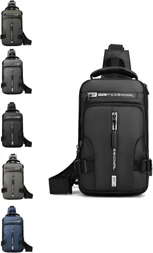 Luckyabow Waterproof Crossbody Bag, Waterproof Sling Bag Crossbody Backpack for Men Women for Hiking