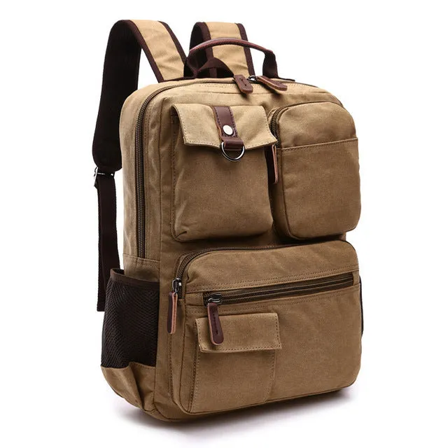 Luxury Brand Canvas Backpack For Men