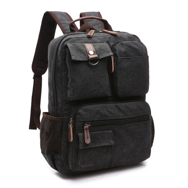 Luxury Brand Canvas Backpack For Men