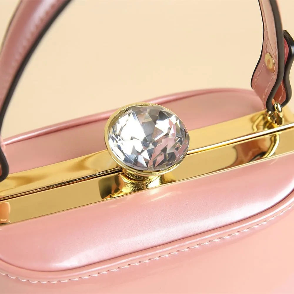 Luxury Fashion Diamonds Purse Women Leather Evening Bag Small Shoulder Crossbody Bag Crystal Buckle Party Mobile Phone Bags