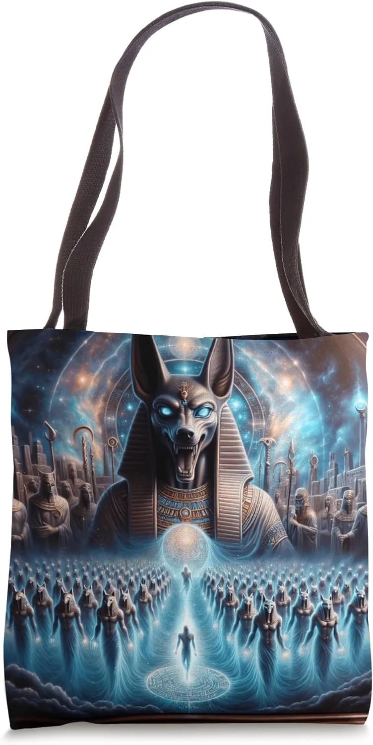 Magic Anubis Egyptian God Afterlife Egyptian Mythology Print Tote Bag
