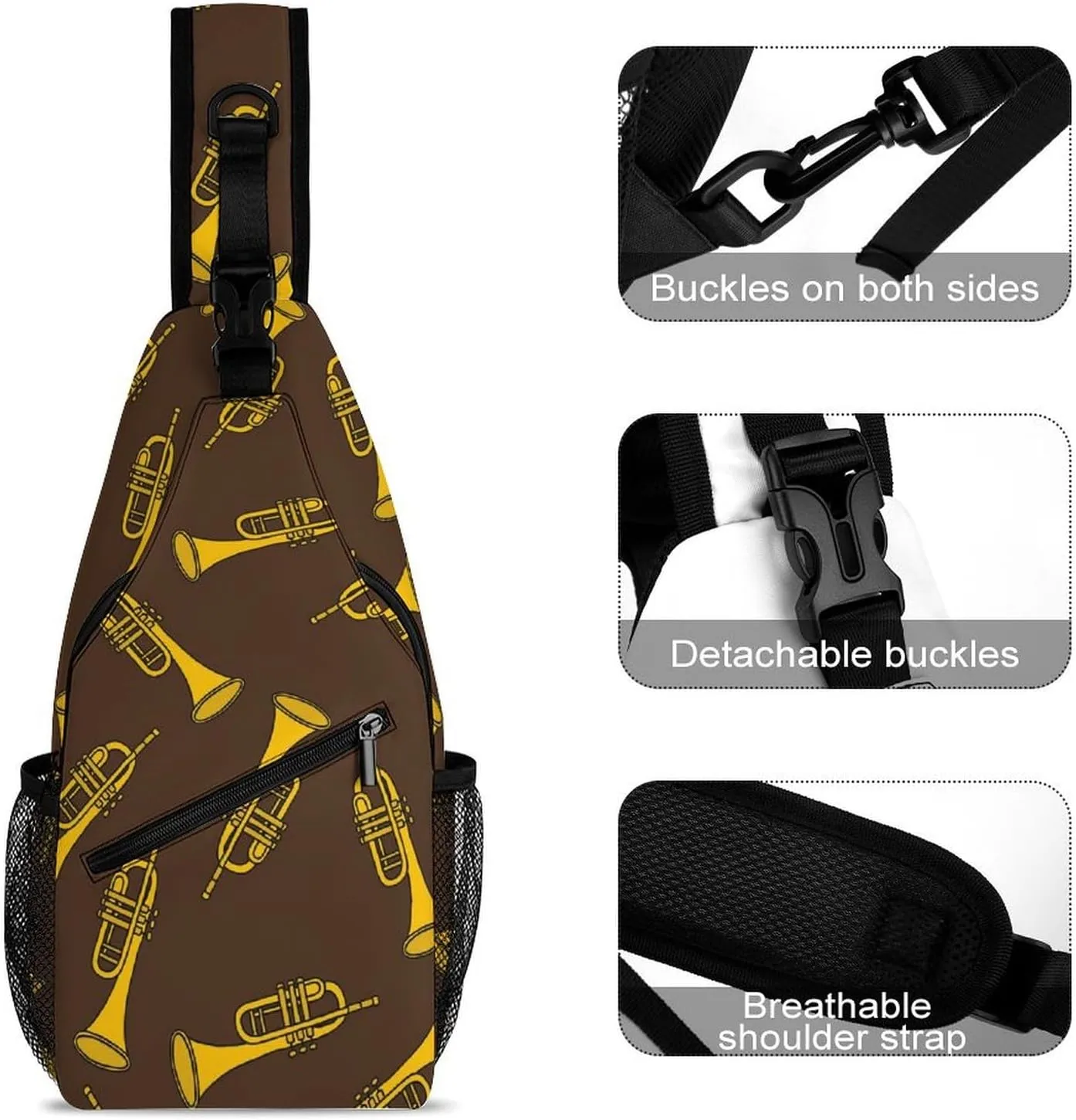 Magic Mushrooms Versatile And Convenient Multipurpose Crossbody Bag - Perfect for Travel And Hiking
