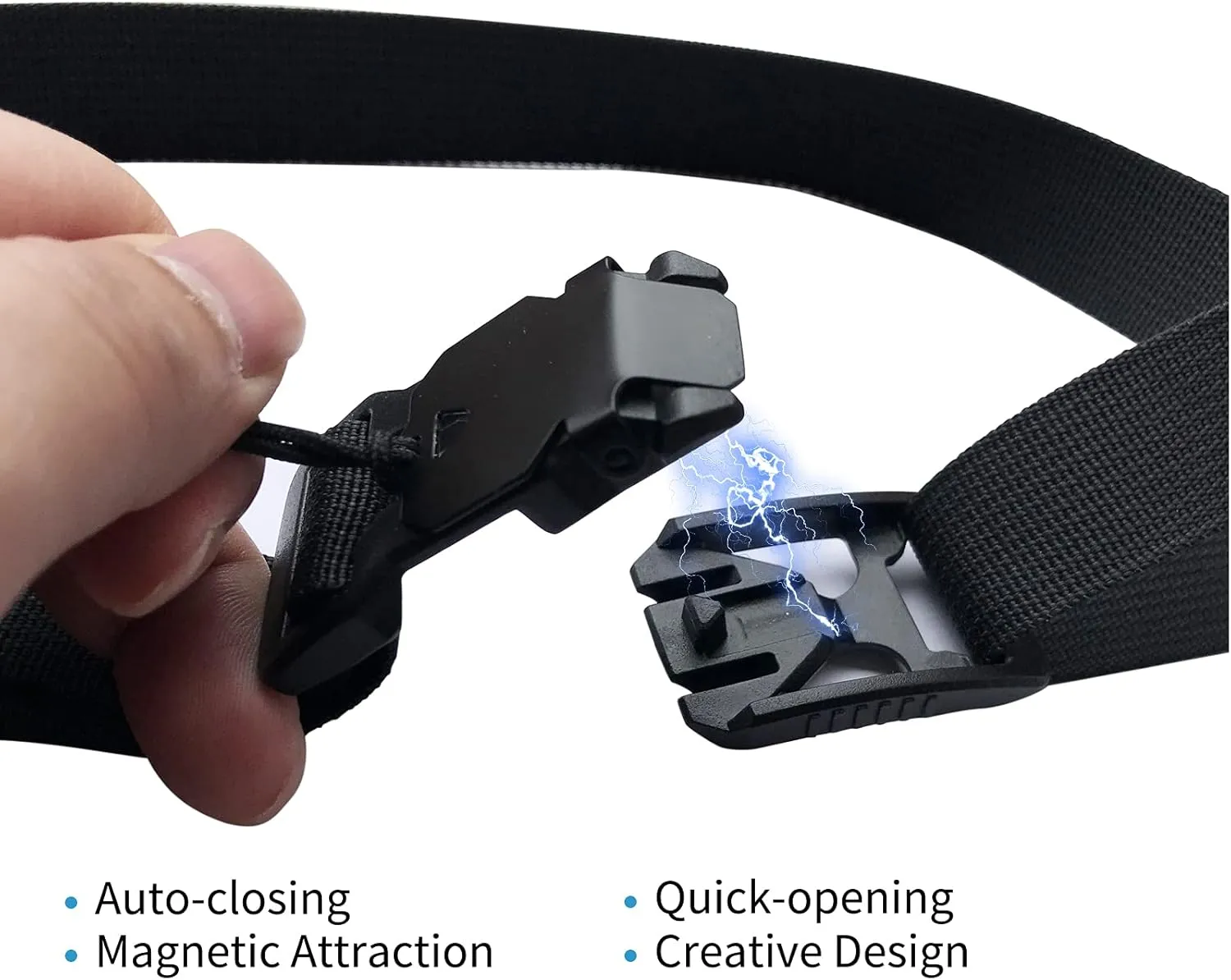 Magnetic Quick-Release Buckle Replacement – 1 Inch 2 Pack Magnetic Buckle Snaps for Tactical Belt Buckle