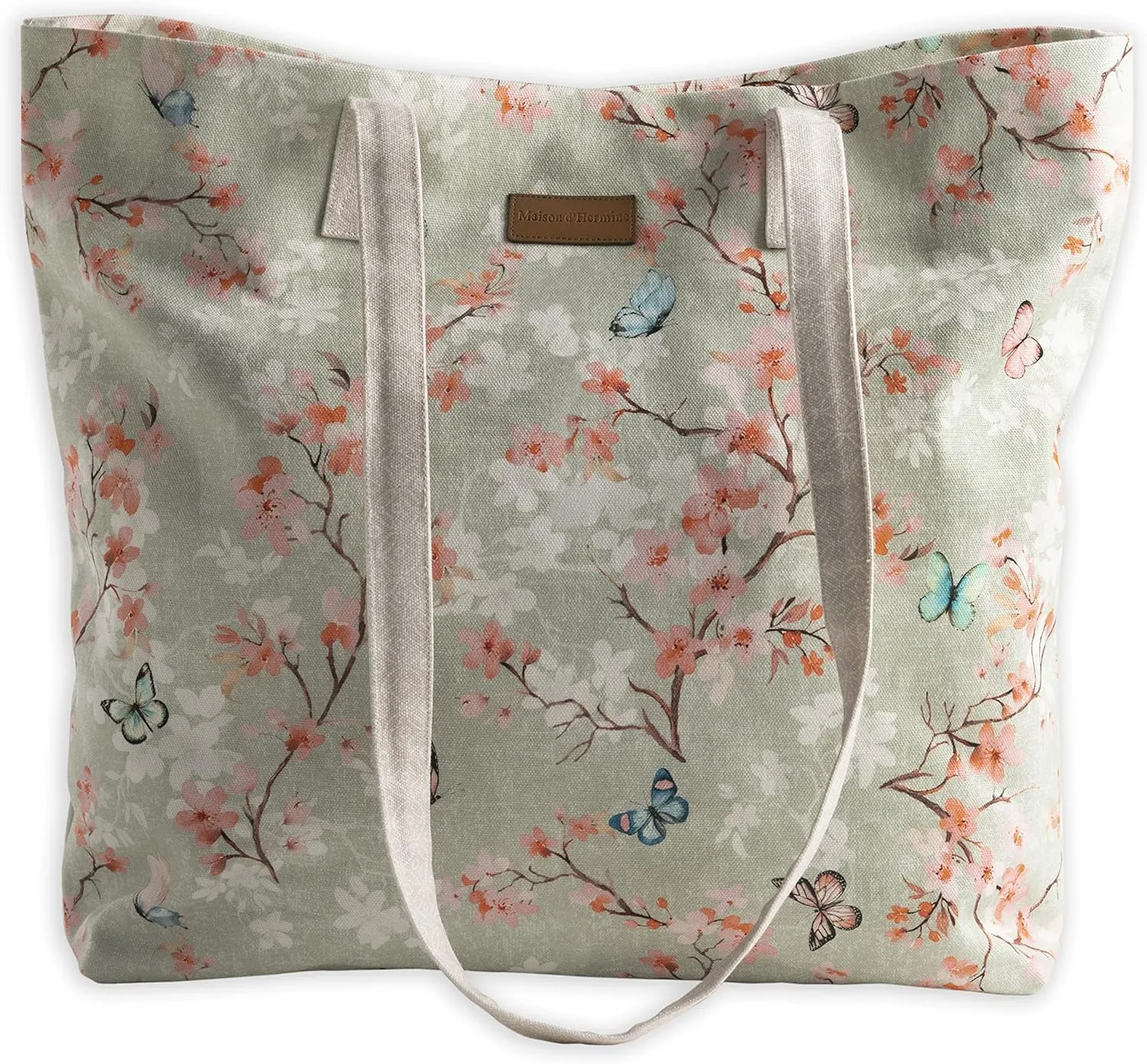 Maison d' Hermine Canvas Tote Bag 100% Cotton Canvas Reusable Shoulder Grocery Bag for Shopping Perfect for Men Women