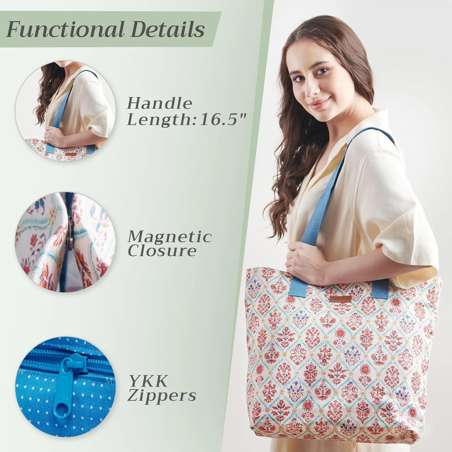 Maison d' Hermine Canvas Tote Bag 100% Cotton Canvas Reusable Shoulder Grocery Bag for Shopping Perfect for Men Women