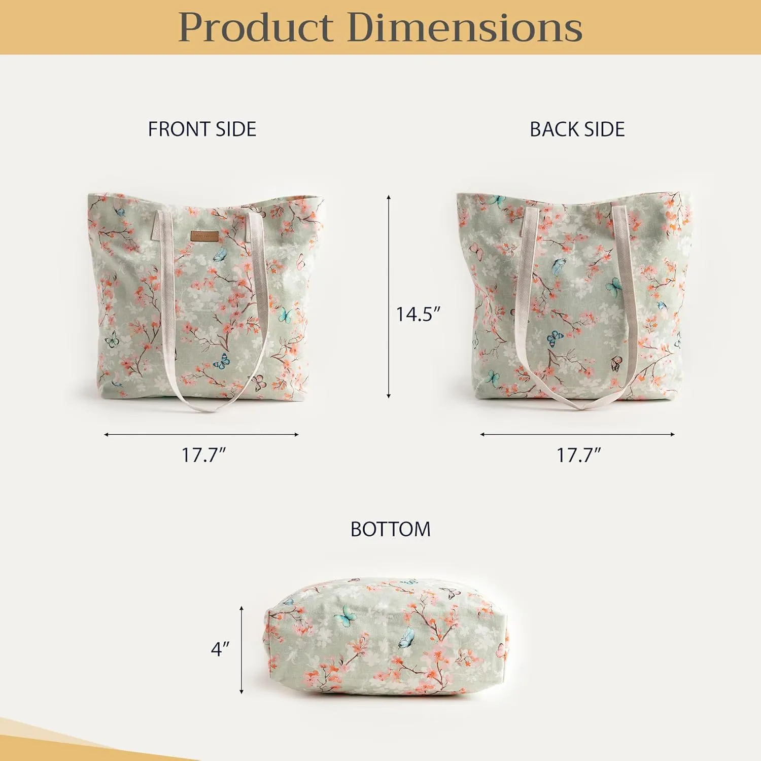 Maison d' Hermine Canvas Tote Bag 100% Cotton Canvas Reusable Shoulder Grocery Bag for Shopping Perfect for Men Women