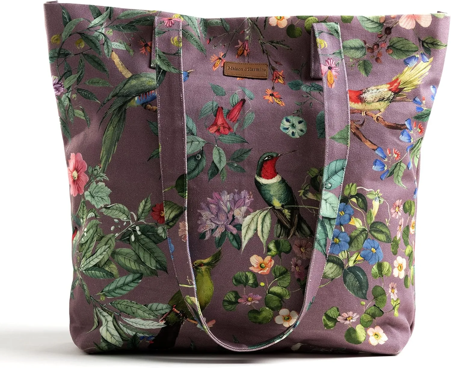 Maison d' Hermine Canvas Tote Bag 100% Cotton Canvas Reusable Shoulder Grocery Bag for Shopping Perfect for Men Women