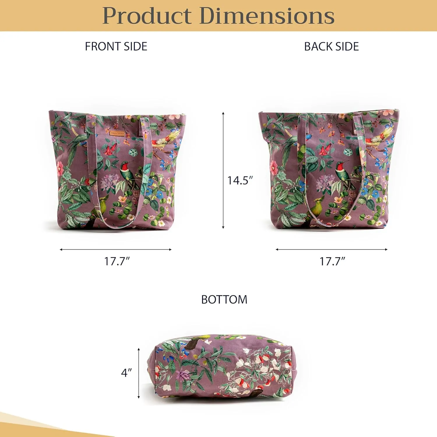 Maison d' Hermine Canvas Tote Bag 100% Cotton Canvas Reusable Shoulder Grocery Bag for Shopping Perfect for Men Women
