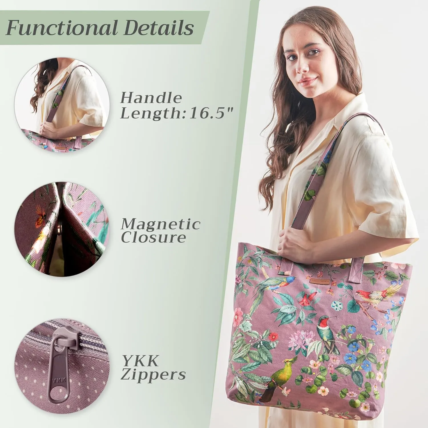 Maison d' Hermine Canvas Tote Bag 100% Cotton Canvas Reusable Shoulder Grocery Bag for Shopping Perfect for Men Women