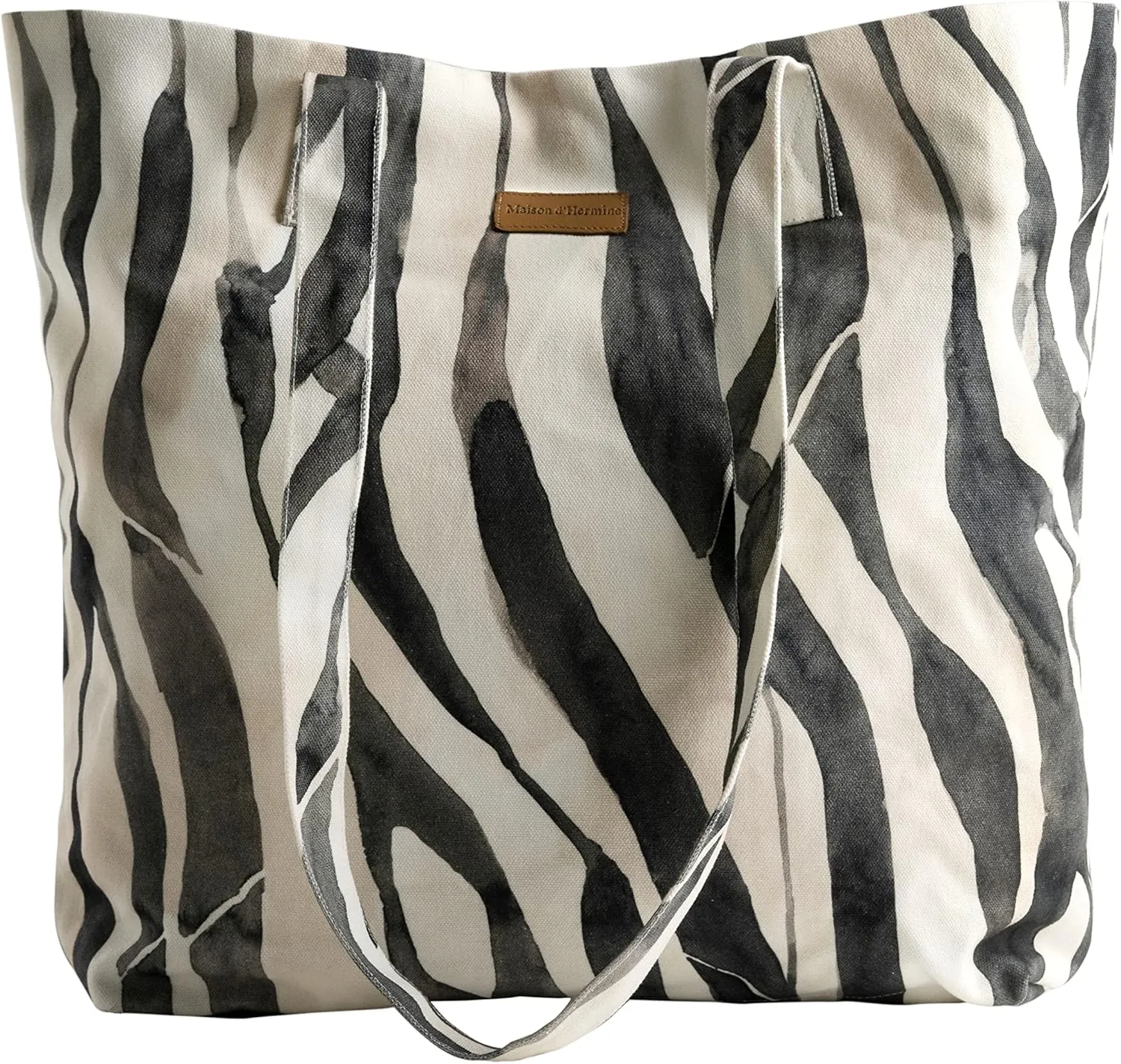 Maison d' Hermine Canvas Tote Bag 100% Cotton Canvas Reusable Shoulder Grocery Bag for Shopping Perfect for Men Women