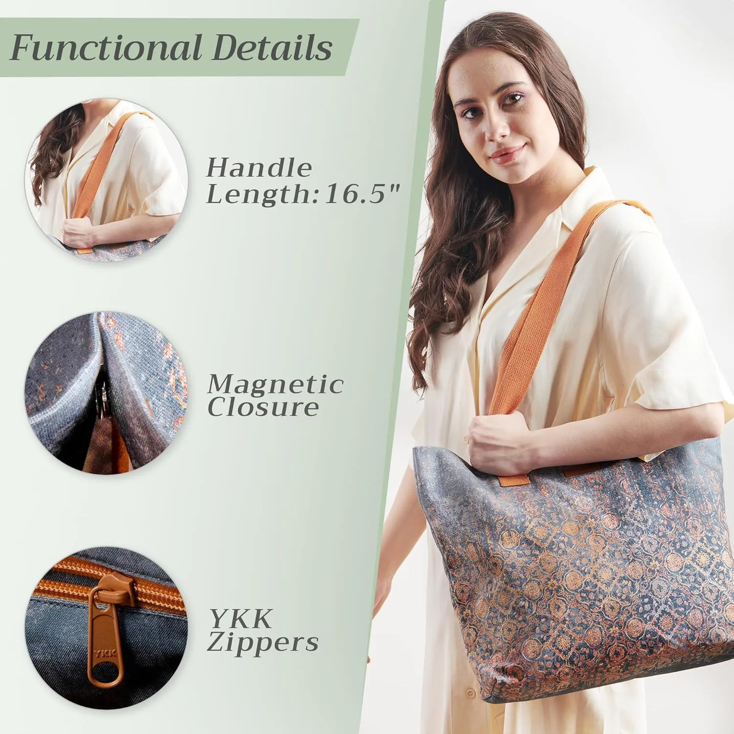 Maison d' Hermine Canvas Tote Bag 100% Cotton Canvas Reusable Shoulder Grocery Bag for Shopping Perfect for Men Women