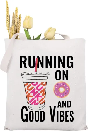 MAOFAED Coffee And Donuts Tote Bag For Shopping Travel Office, Coffee Lover Gift, Donuts Lover Gift
