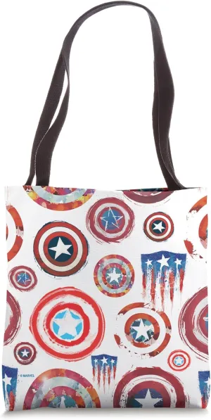 Marvel Captain America Shield Pattern Tote Bag