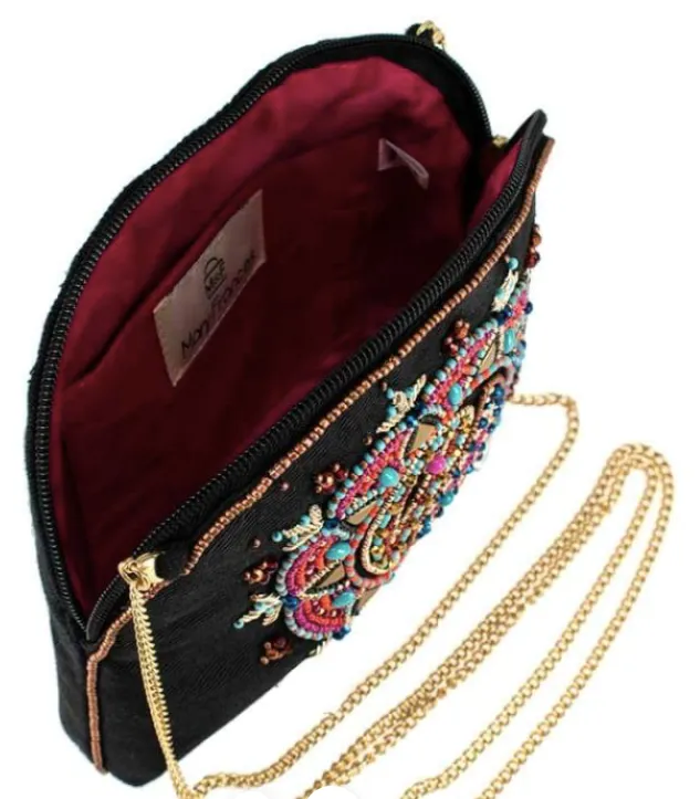 Mary Frances Balance Beaded Crossbody Makeup Bag