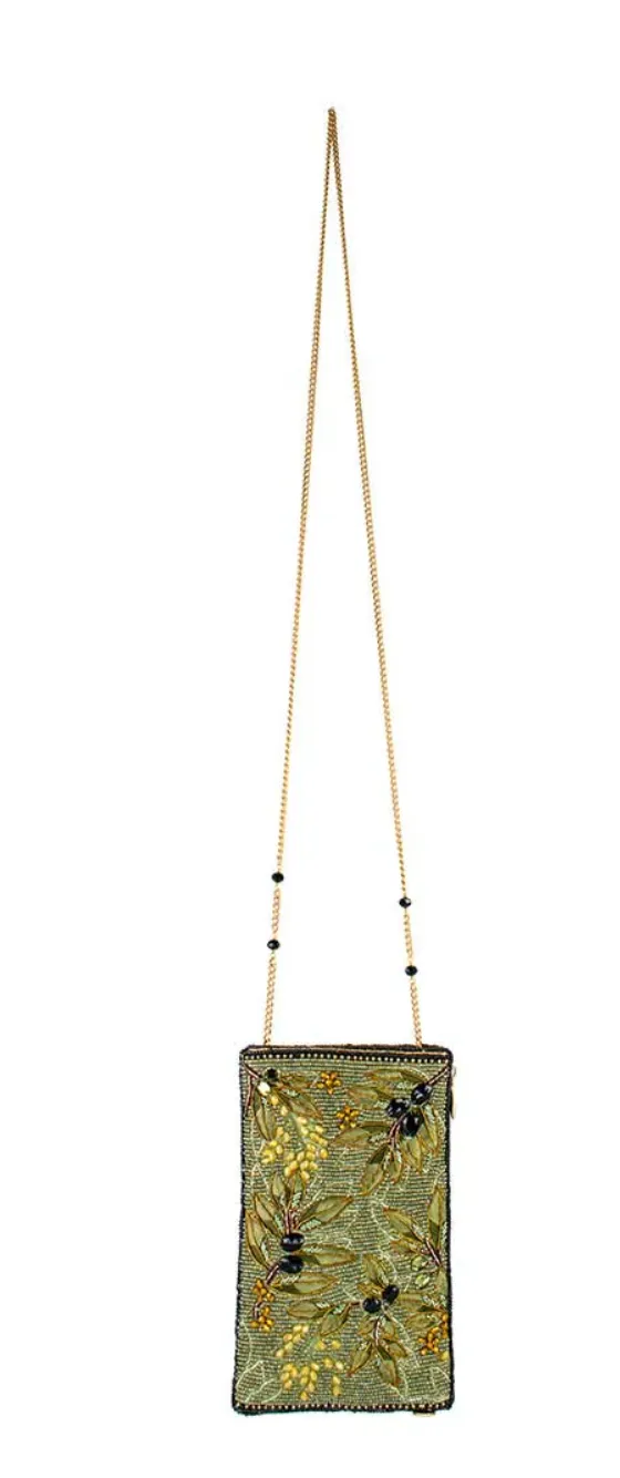 Mary Frances Olive Branch Crossbody Phone Bag