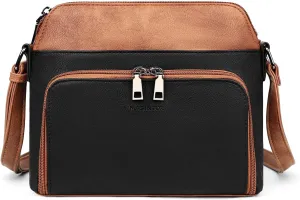 MASINTOR Crossbody Purse Bags for Women, Multi-Pocket Soft Leather Shoulder Purse with Tassel, Lightweight Travel Handbag
