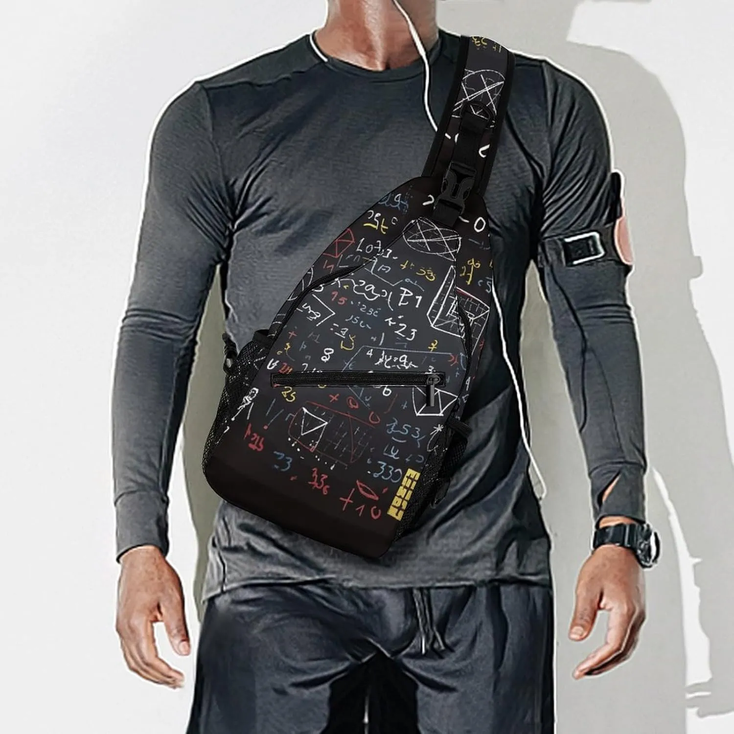 Mathematics And Physics Crossbody Small Sling Backpack Sling Bag for Women Men Travel Hiking Chest Bag Daypack
