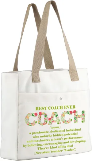 MBMSO Coach Beach Tote Bag - Sports Team Gift, Birthday Present