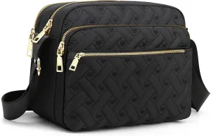 Medium Nylon Crossbody Bags for Women Trendy Crossbody Purses Travel Large Cross Body Bag Quilted Purse