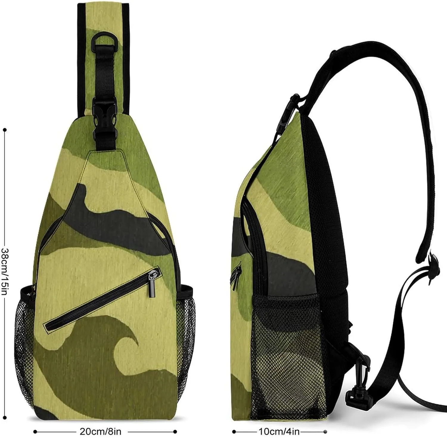 Men & Women Travel Backpack Camping Outdoor Bag, Army Camouflage 3D Print Sling Bag Backpack Daypack for Swimming Running Cycling Biking Camping - Breathable Bookbag