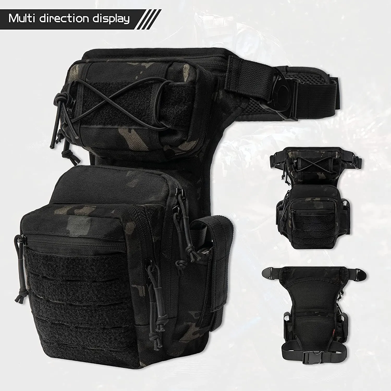 Men's Military Tactical Thigh Pack Pouch: Durable Drop Leg Bag for Outdoor Use