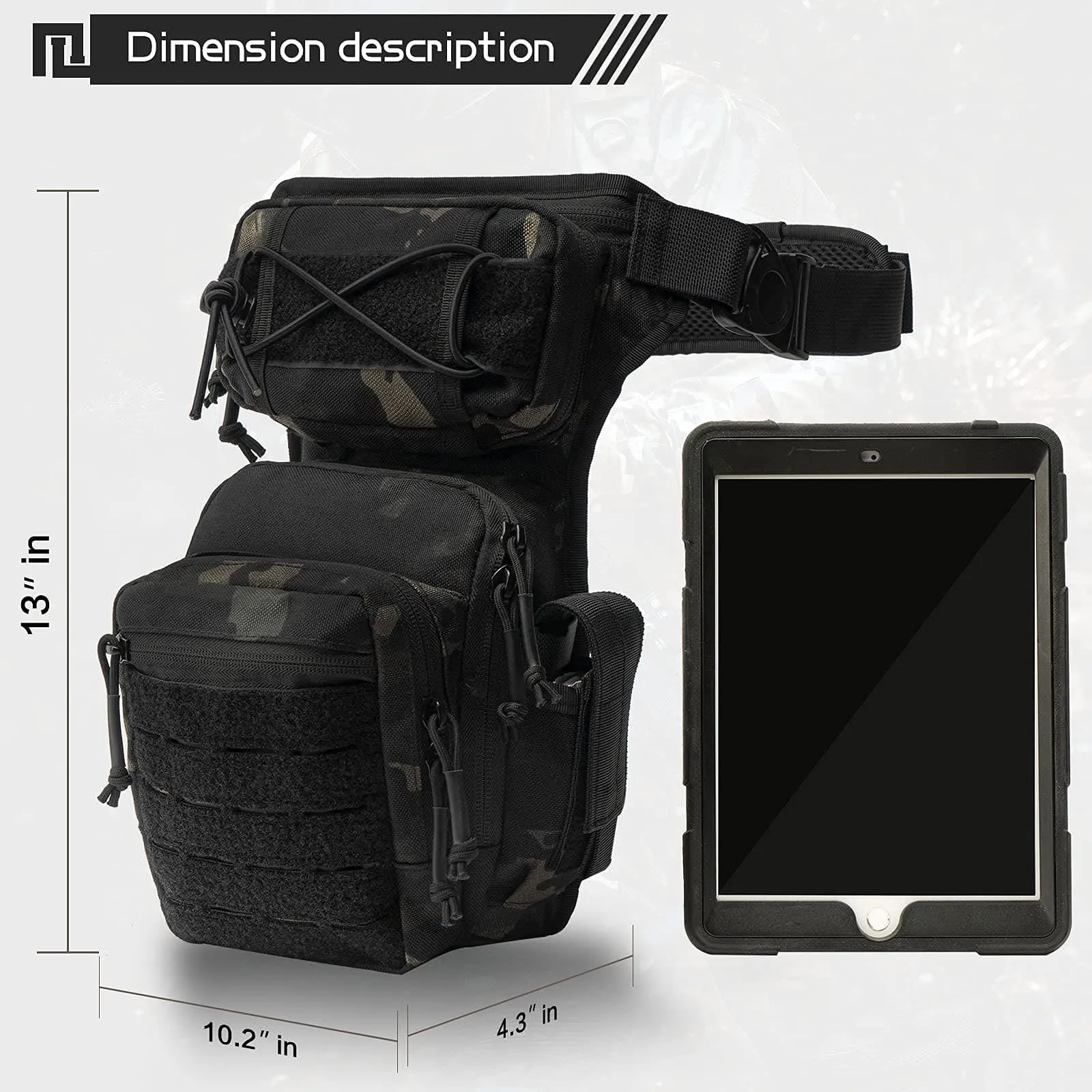 Men's Military Tactical Thigh Pack Pouch: Durable Drop Leg Bag for Outdoor Use