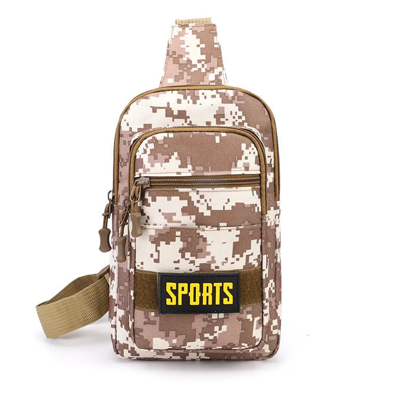 Men's Oxford Cloth Camouflage Waterproof Hard-wearing Large Men's Chest Bags