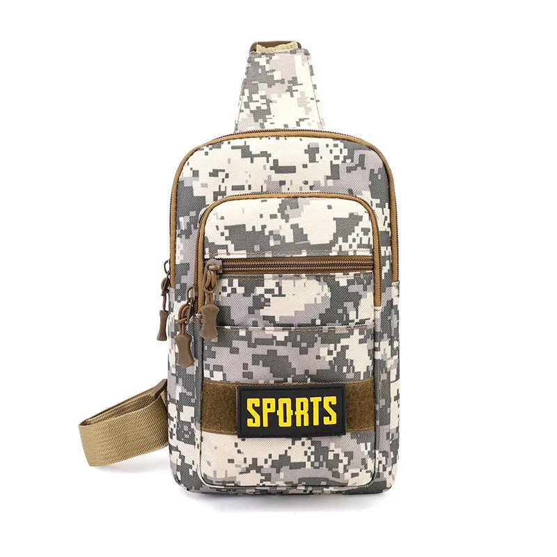 Men's Oxford Cloth Camouflage Waterproof Hard-wearing Large Men's Chest Bags