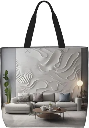 Merry Christmas Print Tote Bag Shoulde Bag Handbag Grocery Bags Reusable For Office Shopping Travel Casual Work Holiday