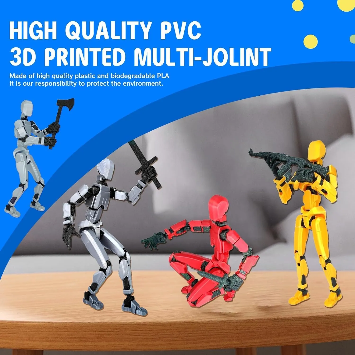 MerryXD T13 Action Figure,Assembly Completed Dummy Nova Titan Lucky 13 Action Figure 3D Printed Multi-Jointed Movable Toy Purple