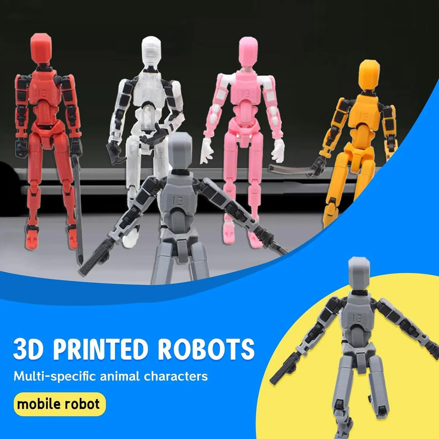 MerryXD T13 Action Figure,Assembly Completed Dummy Nova Titan Lucky 13 Action Figure 3D Printed Multi-Jointed Movable Toy Purple