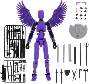MerryXD T13 Action Figure,Assembly Completed Dummy Nova Titan Lucky 13 Action Figure 3D Printed Multi-Jointed Movable Toy Purple