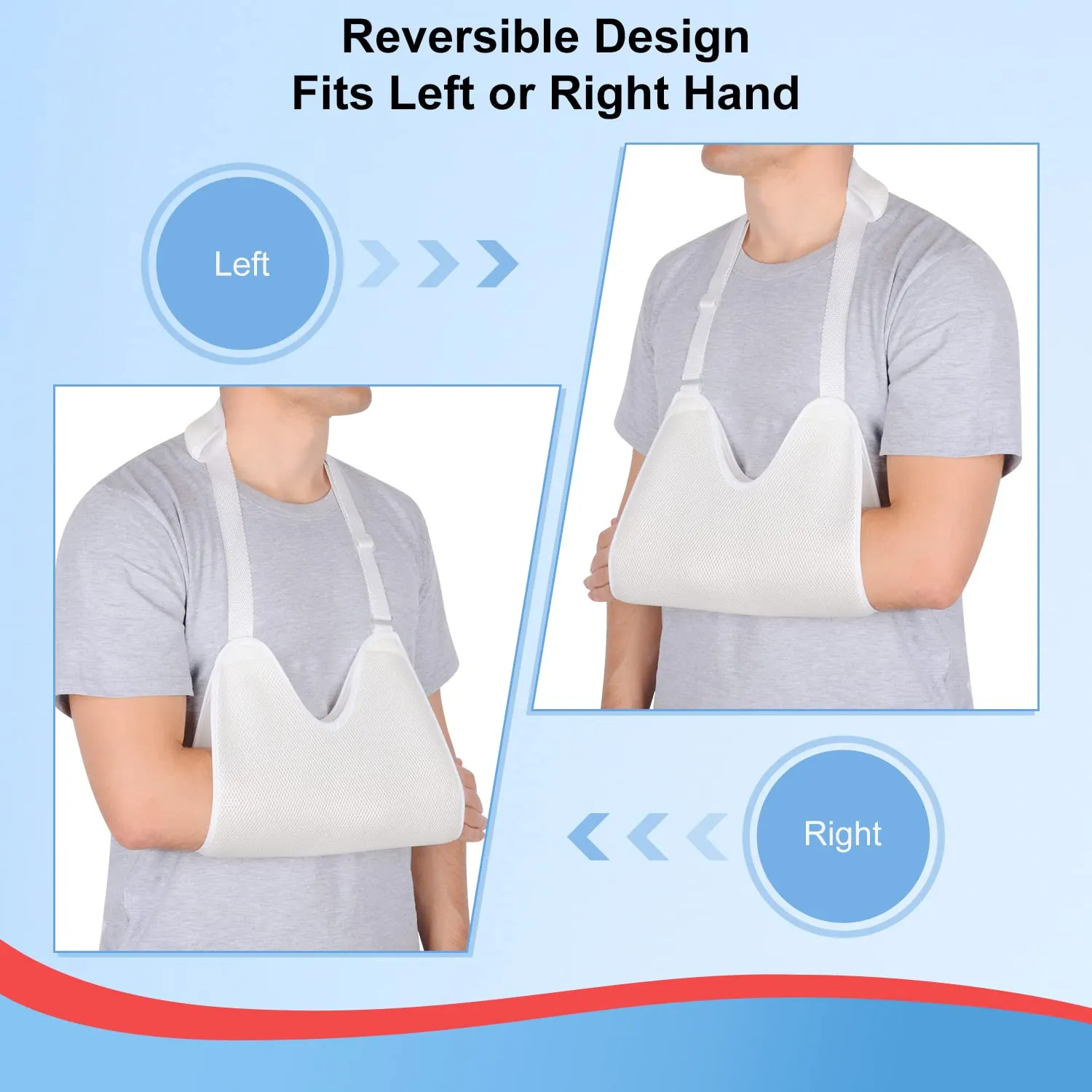 Mesh Arm Sling with Soft Shoulder Cushions