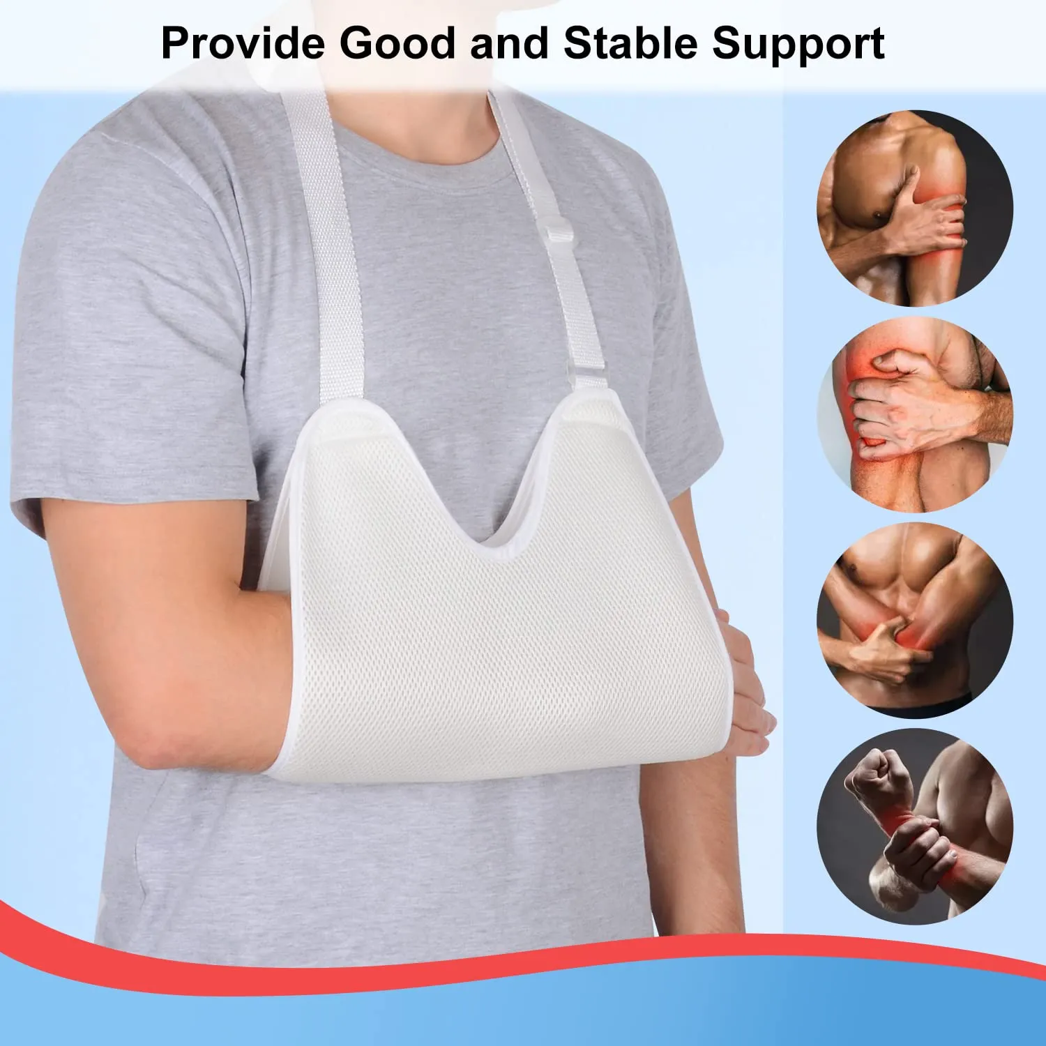 Mesh Arm Sling with Soft Shoulder Cushions