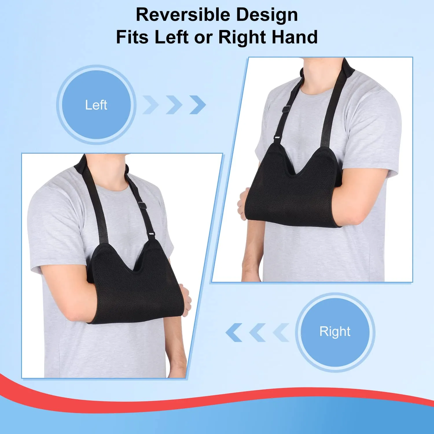 Mesh Arm Sling with Soft Shoulder Cushions