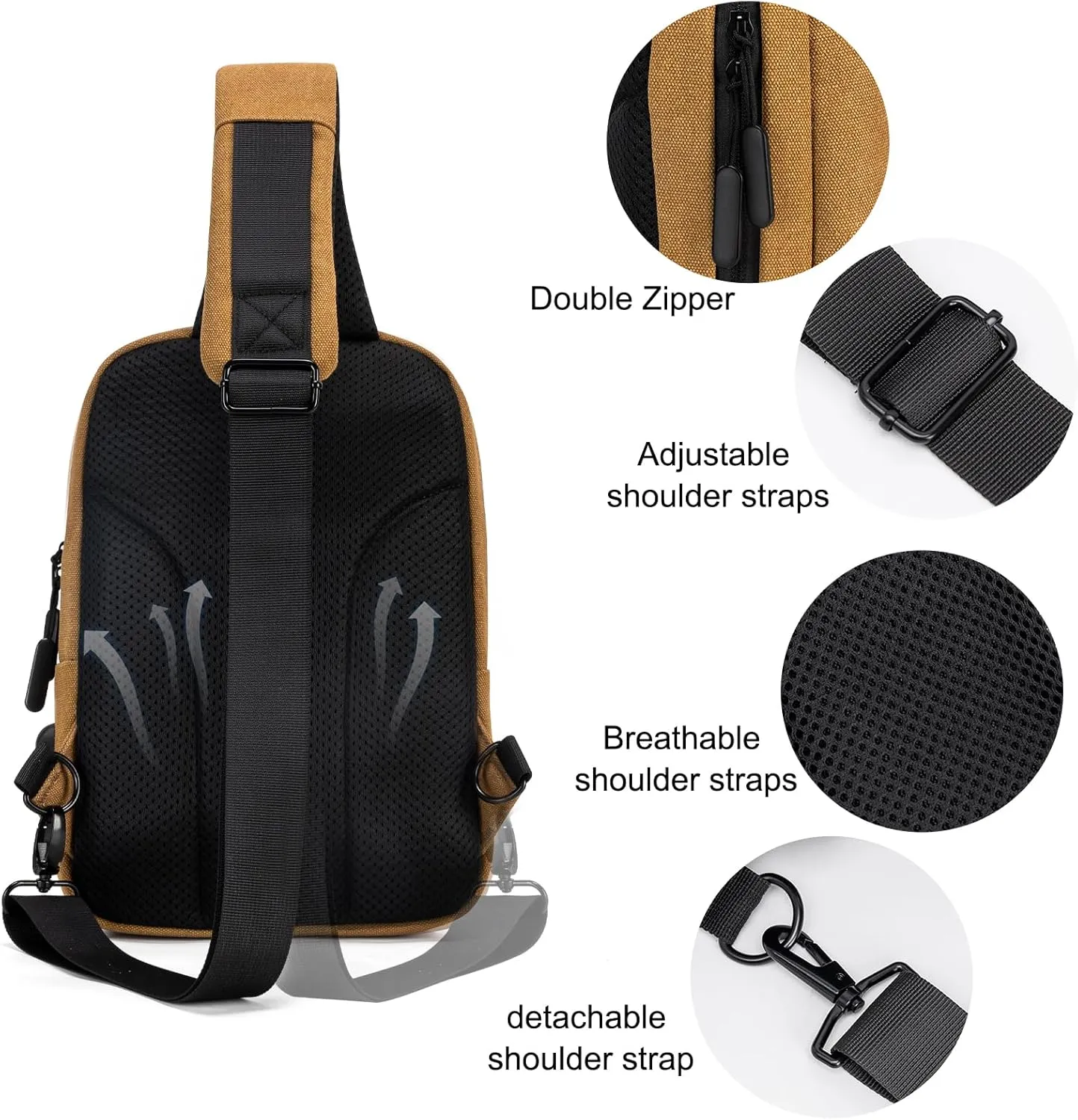 Messenger Bag Sling Bag Crossbody Shoulder Bag for Men Women Travel Work Satchel Bags