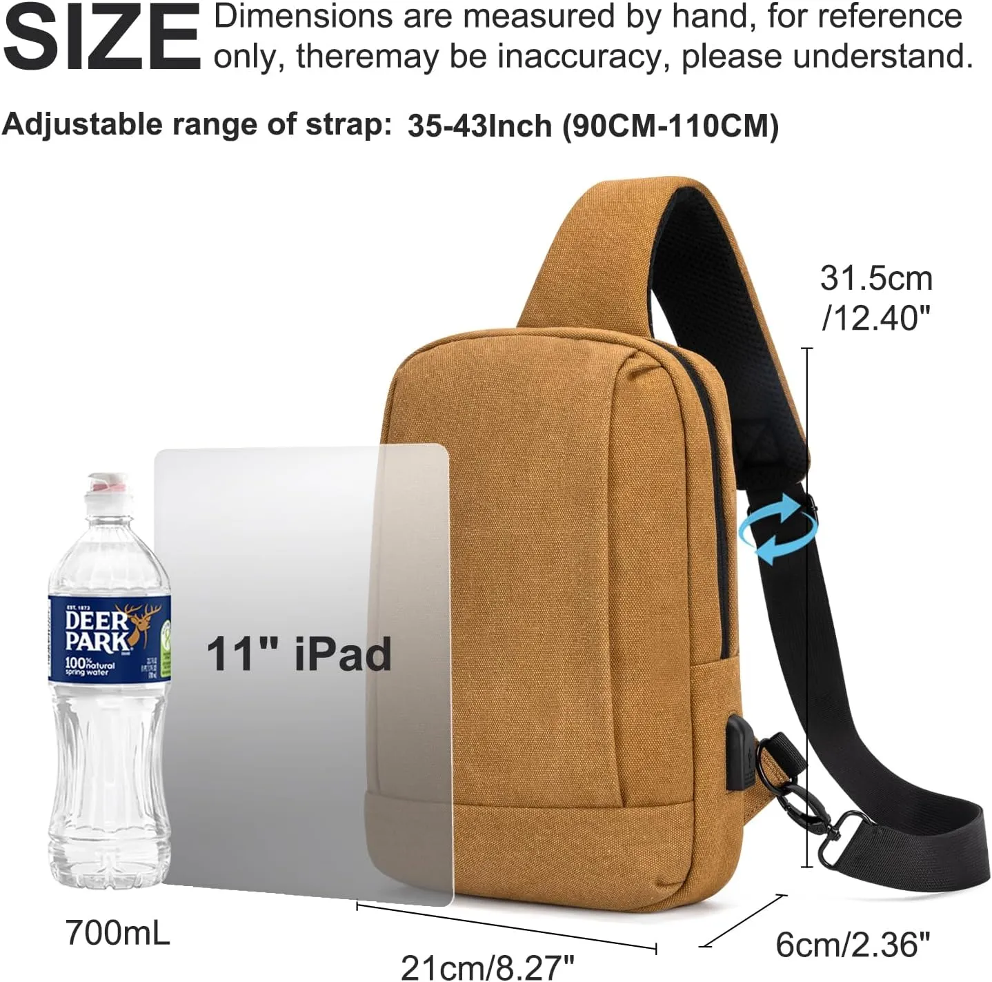 Messenger Bag Sling Bag Crossbody Shoulder Bag for Men Women Travel Work Satchel Bags