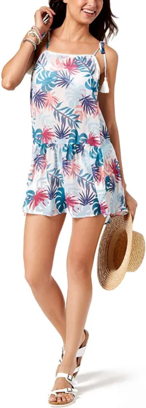 Miken Juniors' Printed Pom Pom Cover-Up Dress
