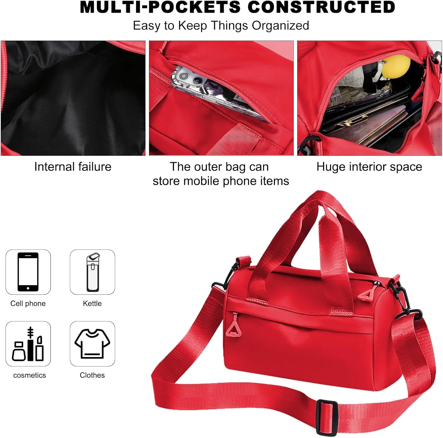 Mini Gym Bag Waterproof Gym Tote Bag Portable Fitness Shoulder Bag for Sports Travel