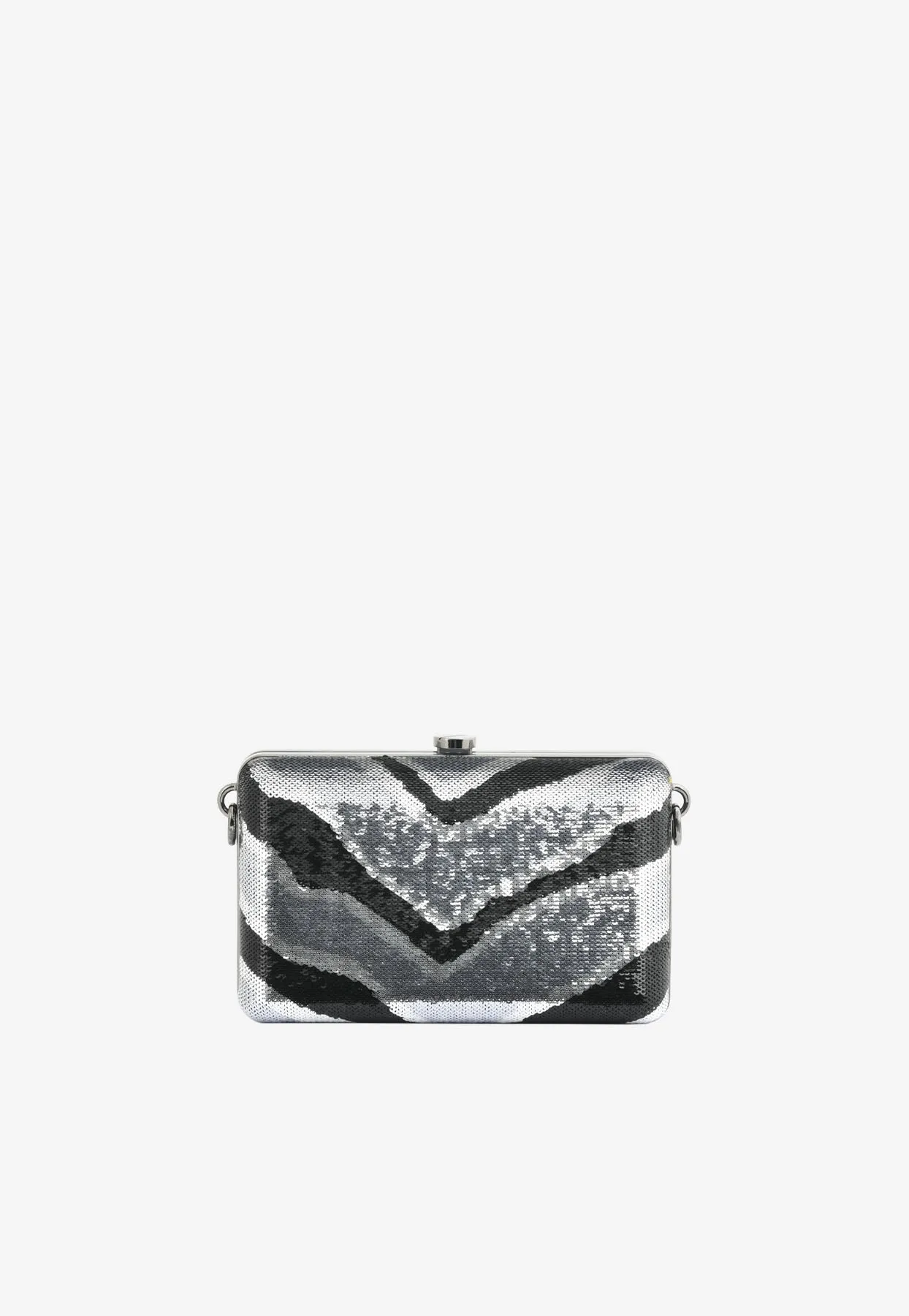 Mini TF Crystal-Embellished Box Clutch with Dual Straps