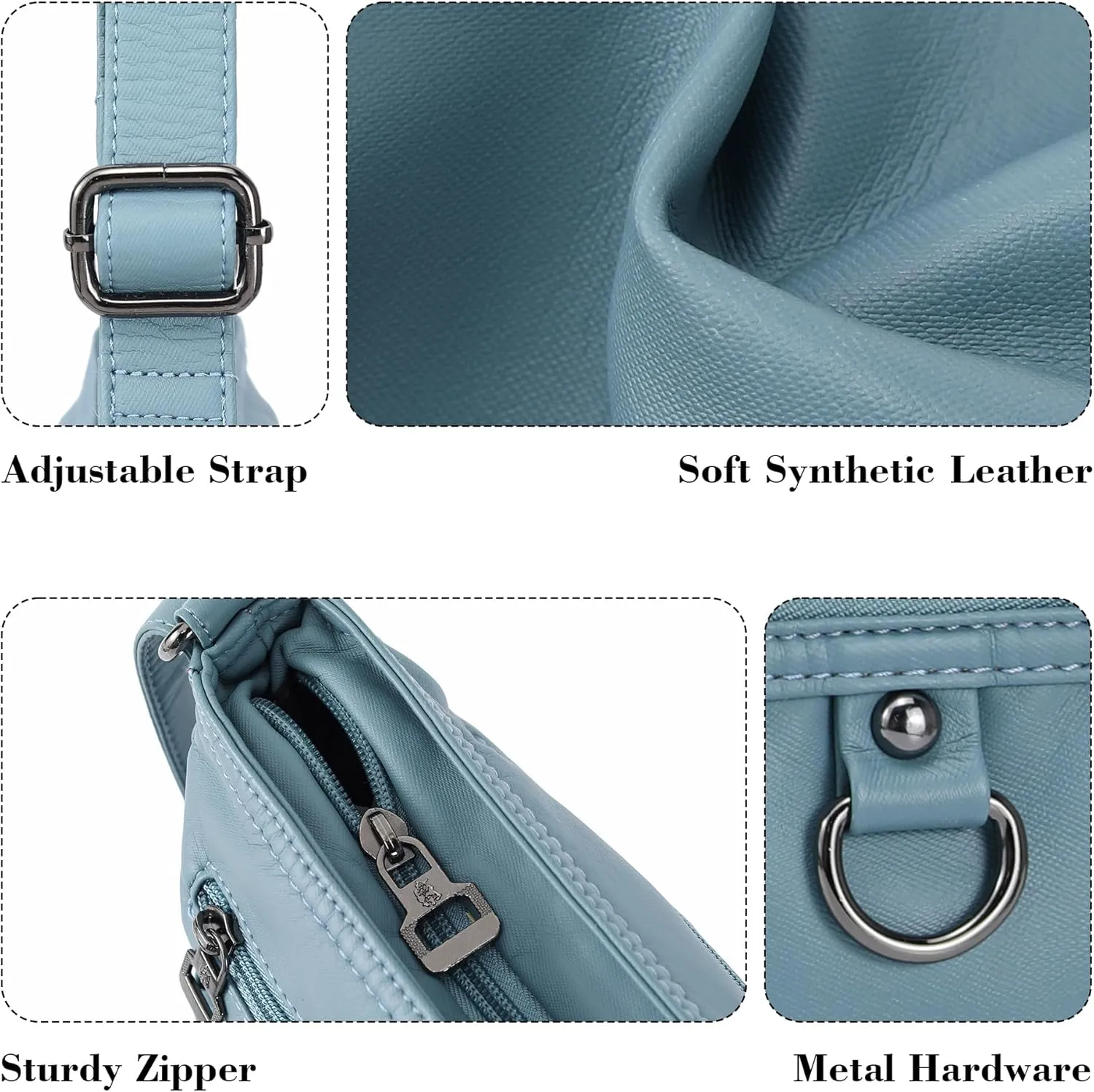 MINICAT Small Crossbody Purse Soft Synthetic Leather Crossbody Bags for Women