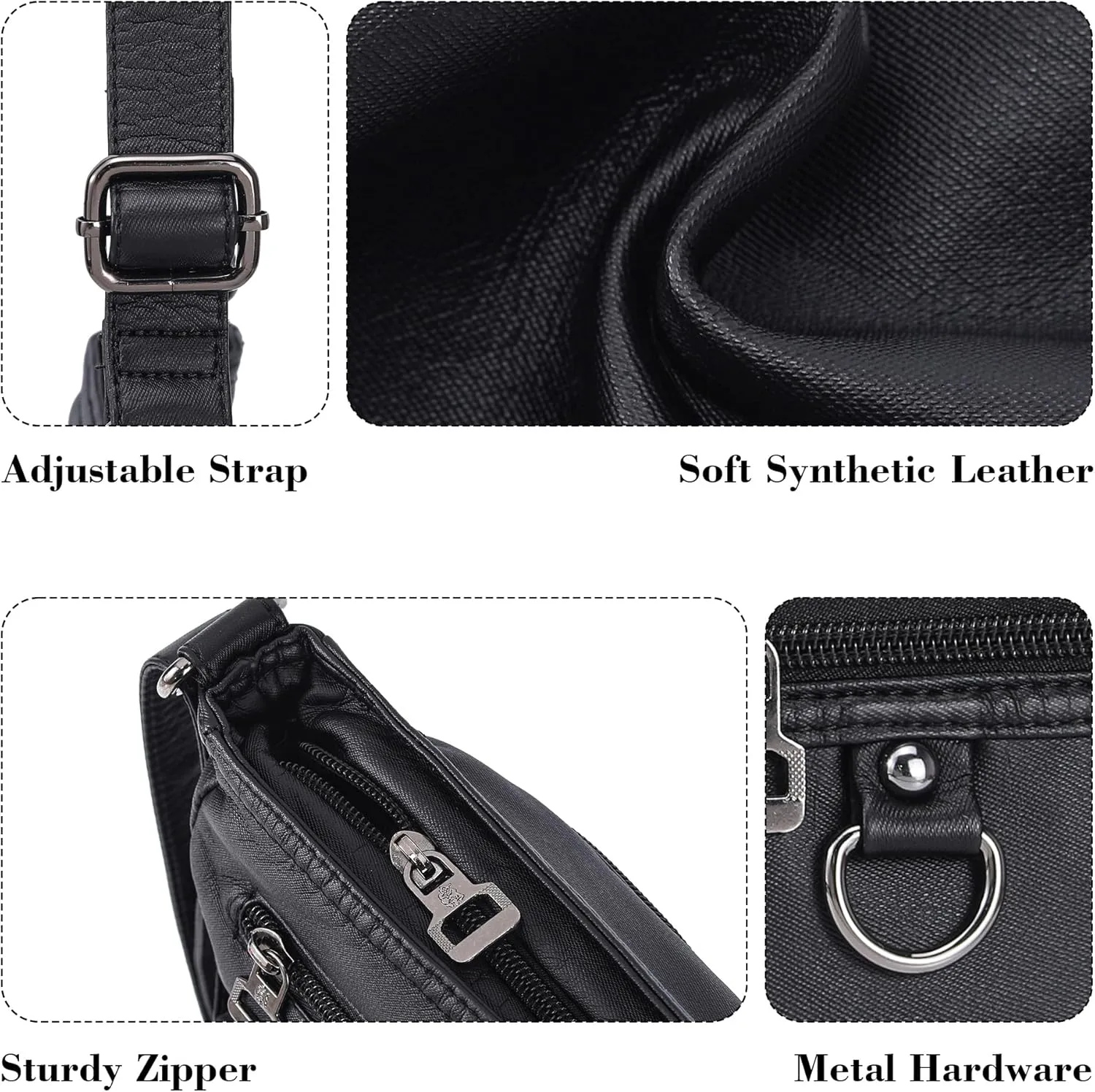 MINICAT Small Crossbody Purse Soft Synthetic Leather Crossbody Bags for Women