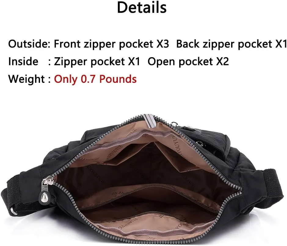 MINTEGRA Crossbody Bag for Women Nylon Waterproof Shoulder Purse Messenger Bag Lightweight Pocketbooks