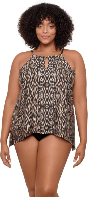 Miraclesuit Women's Plus Precioso Peephole Tankini Top Separate