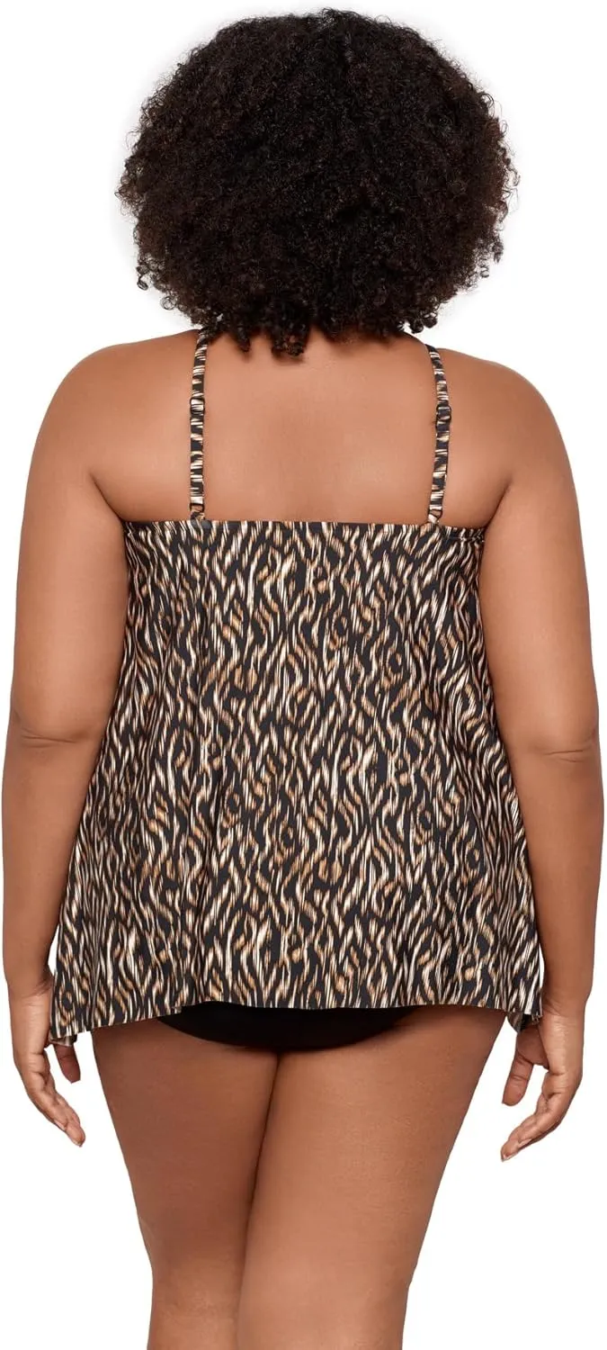 Miraclesuit Women's Plus Precioso Peephole Tankini Top Separate