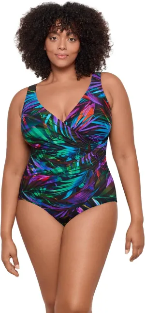 Miraclesuit Women's Plus Size Swimwear Must Haves Oceanus One Piece Swimsuit