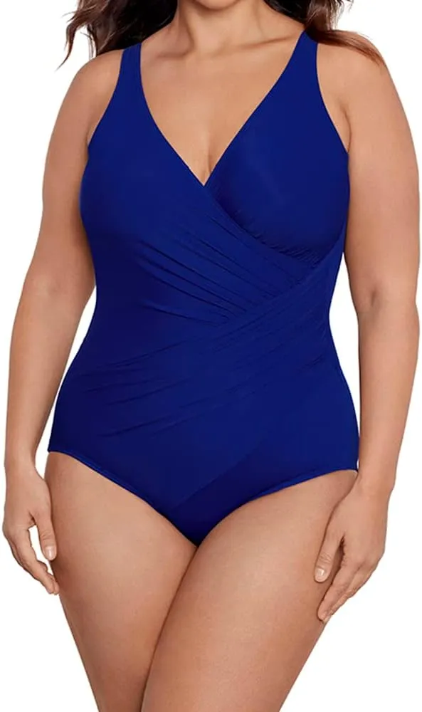 Miraclesuit Women's Plus Size Swimwear Must Haves Oceanus One Piece Swimsuit