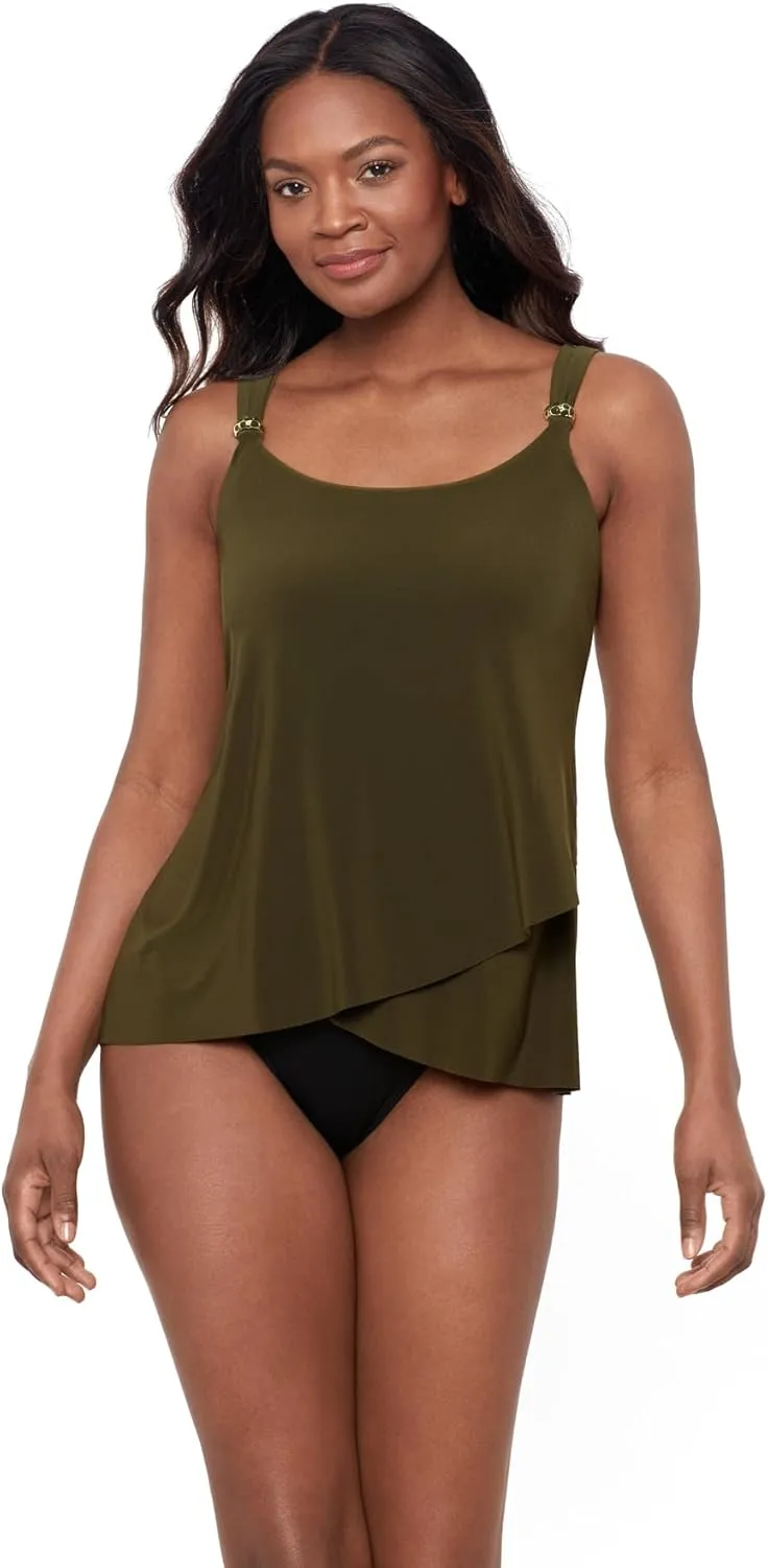 Miraclesuit Women's Swimwear DD-Cup Razzle Dazzle Dazzle Underwire Bra Tankini Top Separate