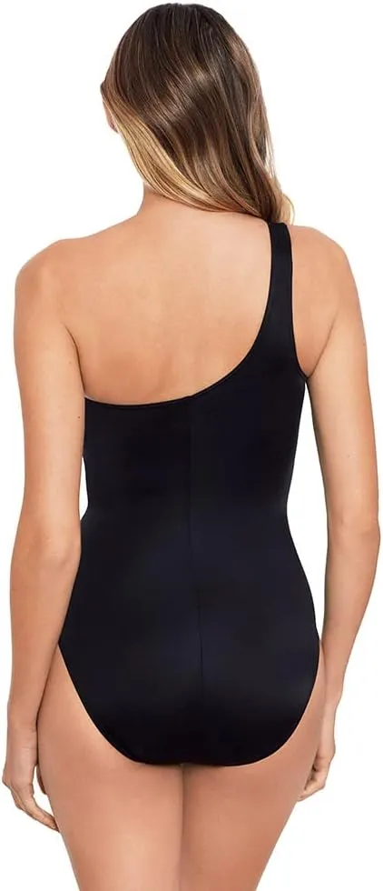 Miraclesuit Women's Swimwear Network News Minx Underwire One Shoulder One Piece Swimsuit
