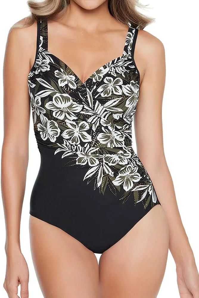 Miraclesuit Women's Swimwear Ocean Ombre Seraphina Underwire Tummy Control One Piece Swimsuit